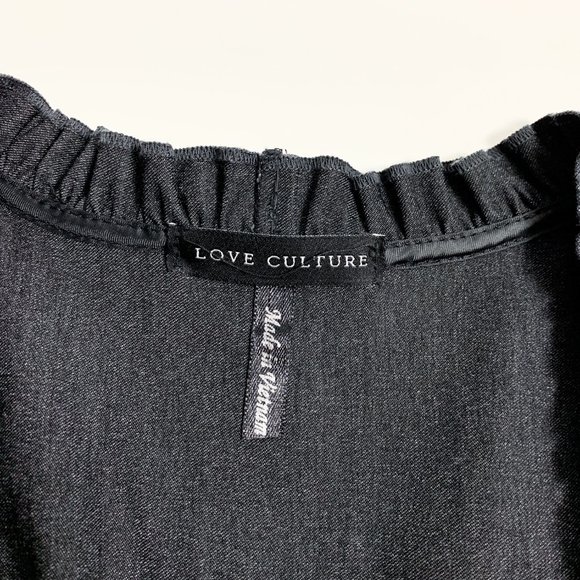 y2k gray ruched ruffle trim plunge v neck cropped vest waistcoat top by love cul - Picture 5 of 8